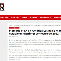 Mercado M&A en Amrica Latina se mantiene estable en el primer semestre de 2022